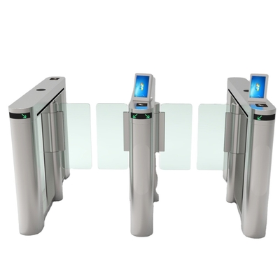Acrylic Arm Swing Barrier Turnstile RS485 Automatic Swing Gate System